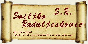 Smiljko Raduljesković vizit kartica